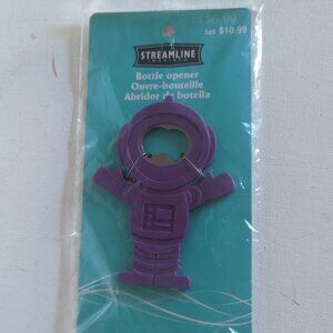 NWT Fun Streamline Purple Astronaut Bottle Opener NFL Football Beach Pool Party